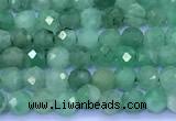 CEM76 15 inches 3mm faceted round emerald beads