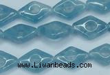 CEQ142 15.5 inches 10*14mm diamond blue sponge quartz beads