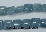 CEQ161 15.5 inches 10*10mm square blue sponge quartz beads