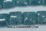 CEQ164 15.5 inches 16*16mm square blue sponge quartz beads