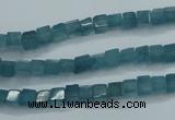 CEQ250 15.5 inches 4*4mm cube blue sponge quartz beads