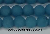 CEQ268 15.5 inches 10mm round matte blue sponge quartz beads