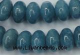 CEQ28 15.5 inches 10*16mm rondelle blue sponge quartz beads