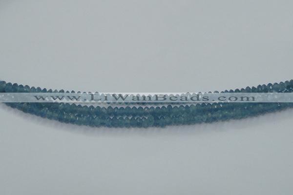 CEQ31 15.5 inches 2*4mm faceted rondelle blue sponge quartz beads