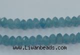 CEQ32 15.5 inches 4*6mm faceted rondelle blue sponge quartz beads