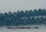 CEQ33 15.5 inches 5*8mm faceted rondelle blue sponge quartz beads