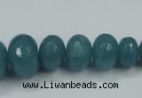 CEQ40 6*10mm - 15*20mm faceted rondelle blue sponge quartz beads