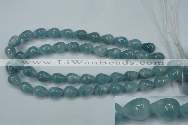 CEQ46 15.5 inches 12*16mm teardrop blue sponge quartz beads