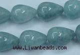 CEQ47 15.5 inches 13*18mm teardrop blue sponge quartz beads