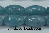 CEQ66 15.5 inches 13*23mm rice blue sponge quartz beads