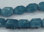 CEQ86 15.5 inches 11*14mm faceted nuggets blue sponge quartz beads