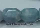 CEQ90 15.5 inches 18*25mm faceted nuggets blue sponge quartz beads