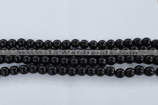 CEY04 15.5 inches 10mm round black ebony wood beads wholesale