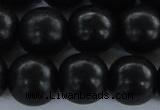 CEY08 15.5 inches 18mm round black ebony wood beads wholesale