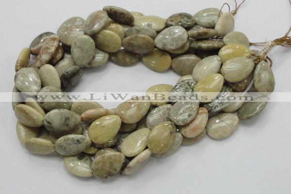 CFA15 15.5 inches 18*25mm flat teardrop chrysanthemum agate beads