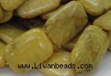 CFA54 15.5 inches 18*24mm rectangle yellow chrysanthemum agate beads