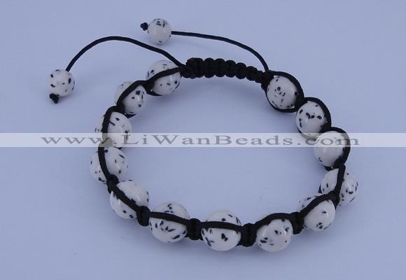 CFB508 10mm round turquoise beads adjustable bracelet wholesale