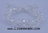 CFB580 8*10mm faceted rondelle crystal beads adjustable bracelet