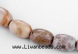 CFC51 10*14mm ellipsoid coral fossil jasper beads wholesale