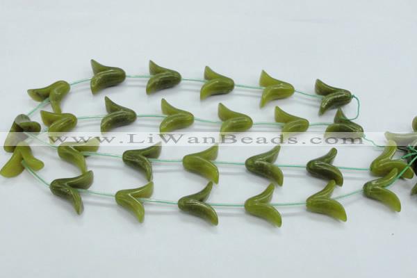 CFG10 15.5 inches 20*26mm carved flower Korean jade beads