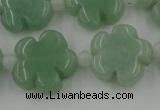 CFG1022 15.5 inches 16mm carved flower green aventurine beads