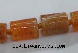 CFG1101 15.5 inches 15*20mm carved tube agate gemstone beads