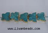 CFG1194 7.5 inches 40*45mm - 45*55mm butterfly druzy agate beads