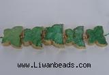 CFG1195 7.5 inches 40*45mm - 45*55mm butterfly druzy agate beads