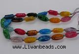 CFG1228 15.5 inches 15*30mm carved oval agate gemstone beads