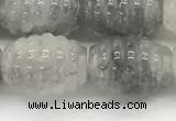 CFG1502 15.5 inches 15*20mm carved rice cloudy quartz beads