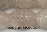 CFG1504 15.5 inches 15*20mm carved rice pink quartz beads