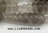 CFG1525 15.5 inches 10*35mm carved teardrop smoky quartz beads