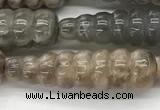 CFG1530 15.5 inches 10*35mm carved teardrop moonstone beads