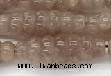 CFG1542 15.5 inches 10*30mm carved rice strawberry quartz beads