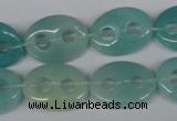 CFG294 15.5 inches 15*20mm carved oval amazonite gemstone beads