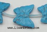 CFG30 15.5 inches 23*28mm butterfly turquoise gemstone beads