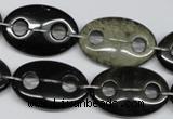 CFG302 15.5 inches 18*25mm carved oval golden obsidian beads