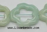 CFG31 15.5 inches 30mm carved flower amazonite gemstone beads