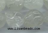 CFG341 15.5 inches 18*22mm carved skull white crystal beads