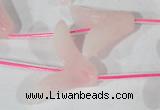 CFG501 15.5 inches 20*26mm carved flower rose quartz beads