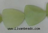 CFG530 15.5 inches 25*25mm carved triangle New jade beads