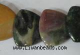 CFG540 15.5 inches 25*25mm carved triangle Indian agate beads