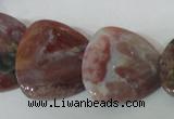 CFG541 15.5 inches 25*25mm carved triangle Indian agate beads