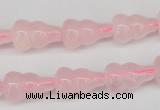 CFG64 15.5 inches 10*16mm carved calabash rose quartz beads