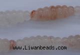 CFG752 15.5 inches 10*30mm carved rice natural pink quartz beads