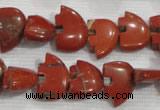 CFG777 15.5 inches 10*15mm carved animal red jasper beads