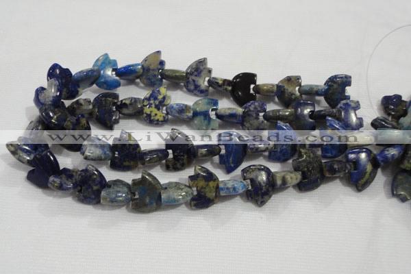 CFG792 12.5 inches 14*18mm carved animal lapis lazuli gemstone beads