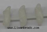 CFG865 Top-drilled 14*20mm carved animal white jade gemstone beads