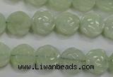 CFG883 15.5 inches 12mm carved flower New jade gemstone beads