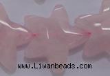 CFG965 15.5 inches 30*33mm faceted & carved star rose quartz beads